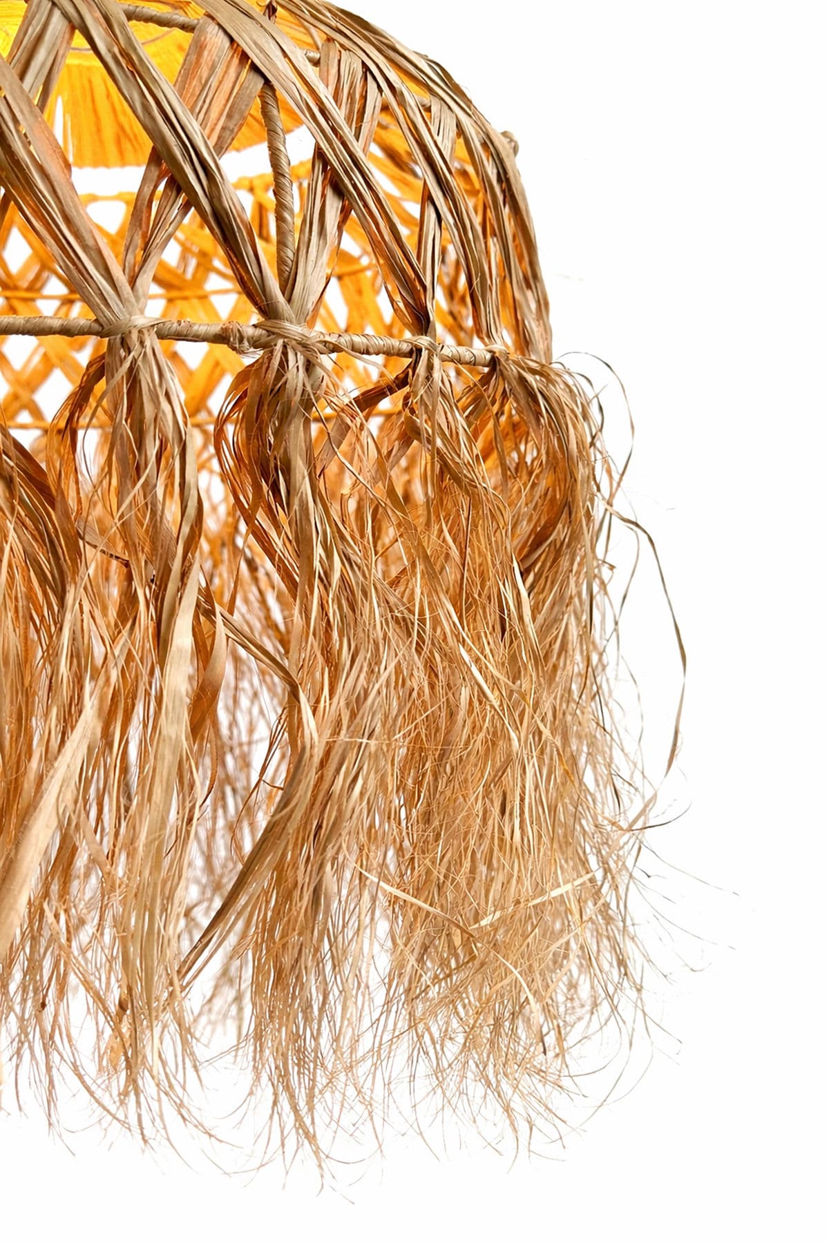 Woven Grass Skirt Pendant Light - Thumbnail 3