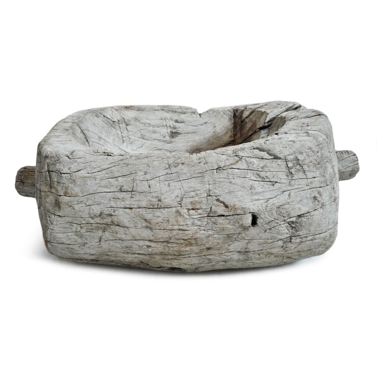 Old India Wood Mortar Bowl - Thumbnail 3