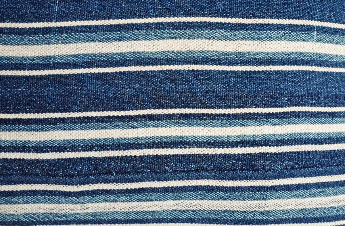 Indigo Mudcloth Striped Pillow - Thumbnail 3