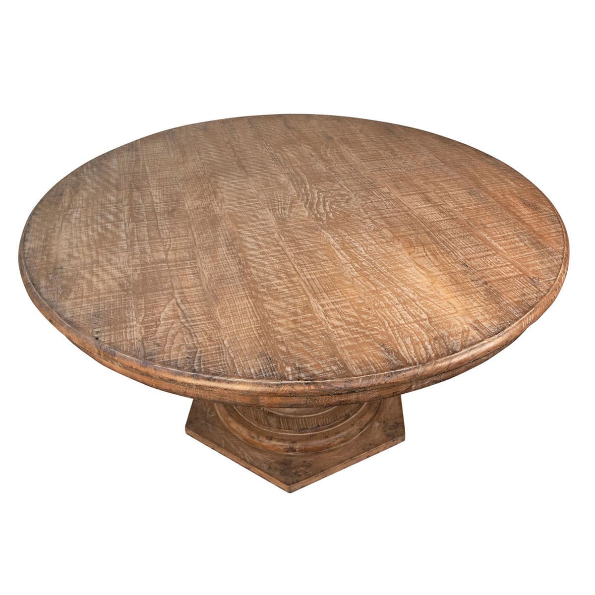 Round Farmhouse Pedestal Dining Table - Thumbnail 3