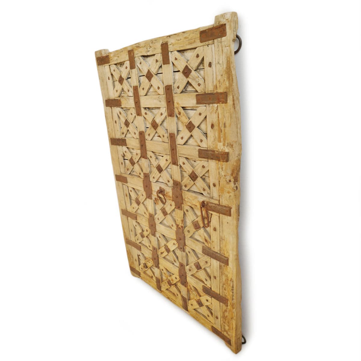 Old Teak Wood & Iron Door Panel - Thumbnail 3