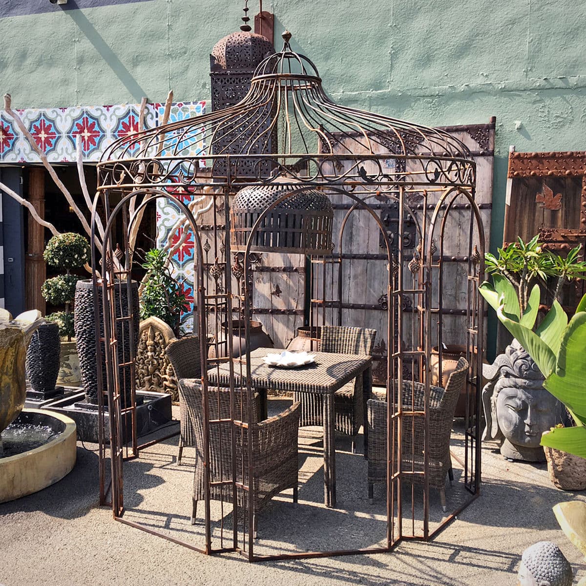 Outdoor Iron Work Gazebo - Thumbnail 3