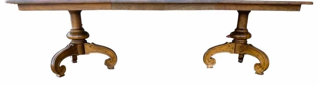 Drexel 'Velero' Spanish Style Pecan Wood 104" Refectory Table From the 1960s - Thumbnail 3