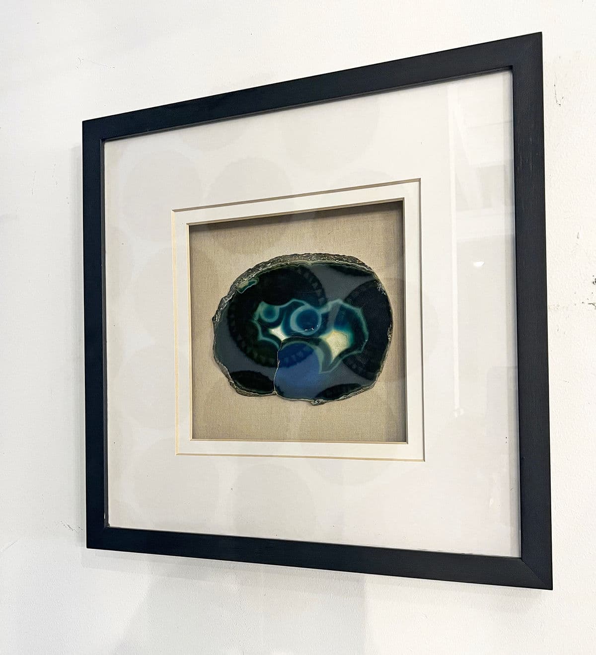 Deep Turquoise Agate w/ Black Wood Frame - Thumbnail 3