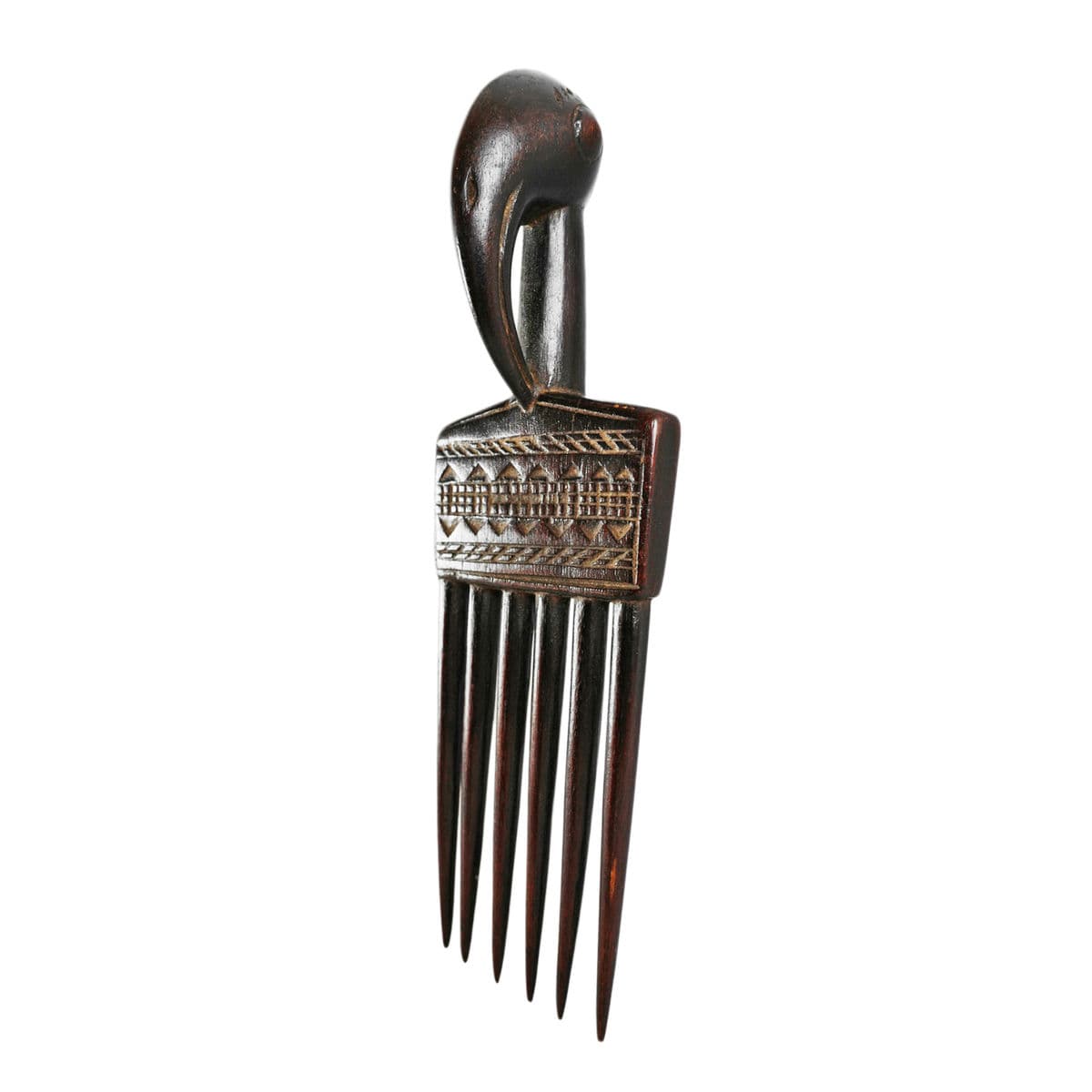 Antique Hornbill Senufo Comb - Thumbnail 3