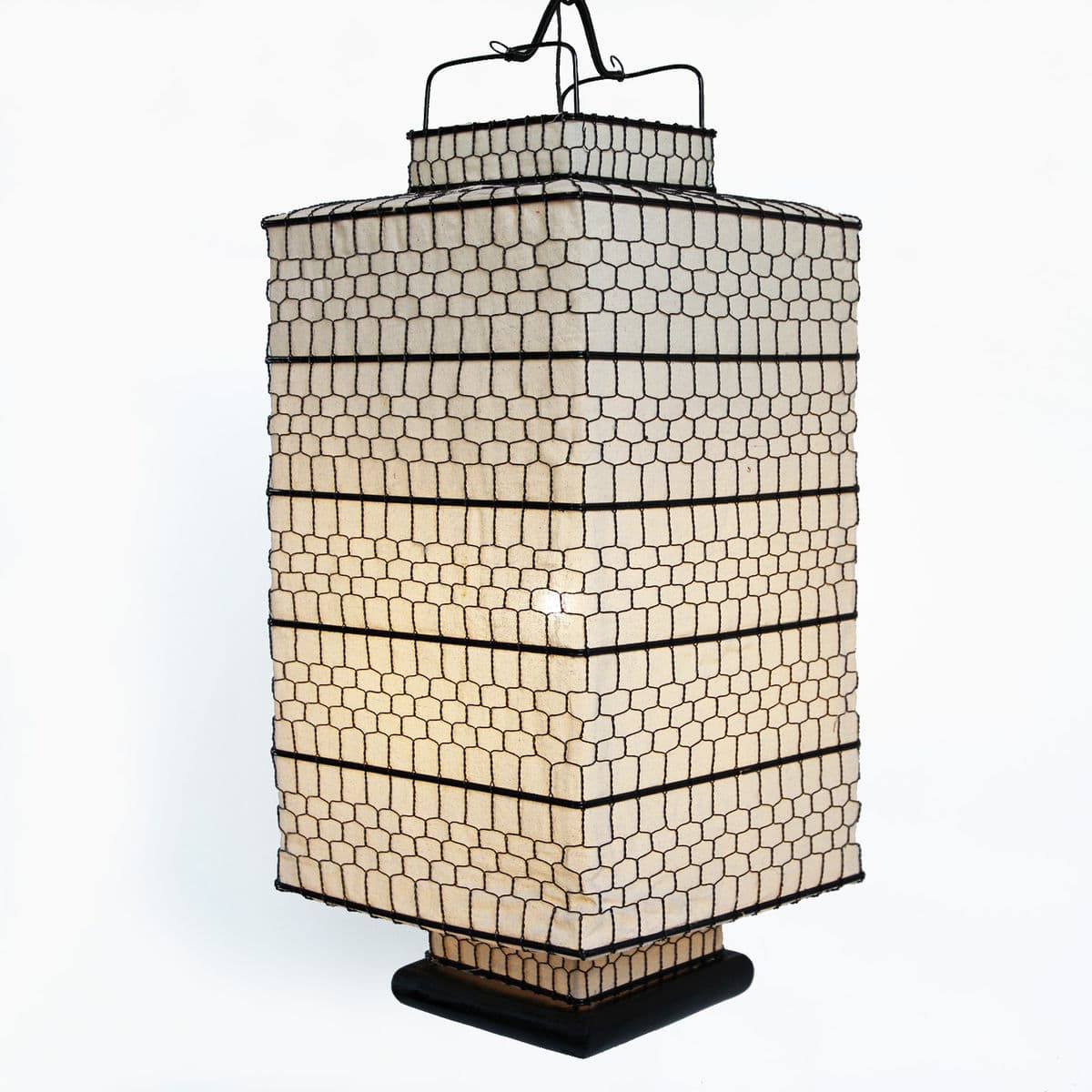 Square Heibe Wire Lantern Large - Thumbnail 3