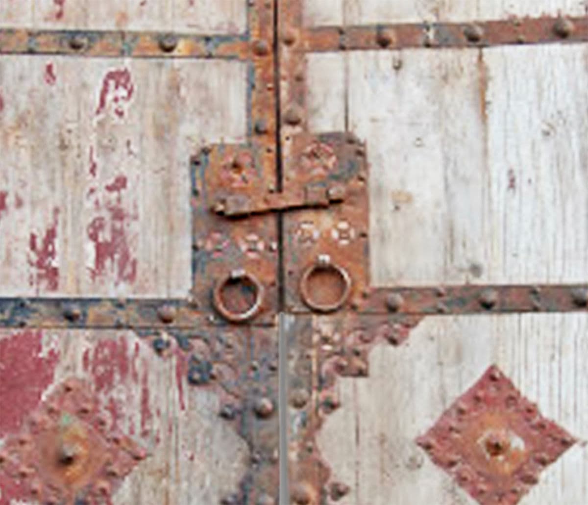 Antique Wood & Iron Mongolian Gate - Thumbnail 3
