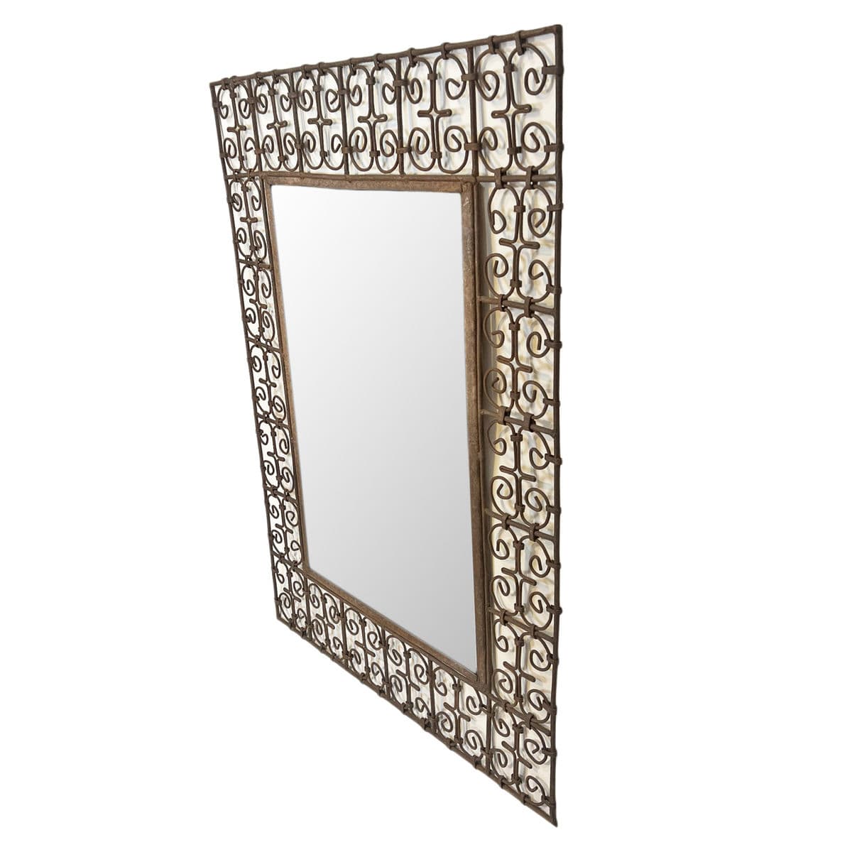 Vintage Iron Work Scroll Mirror - Thumbnail 3