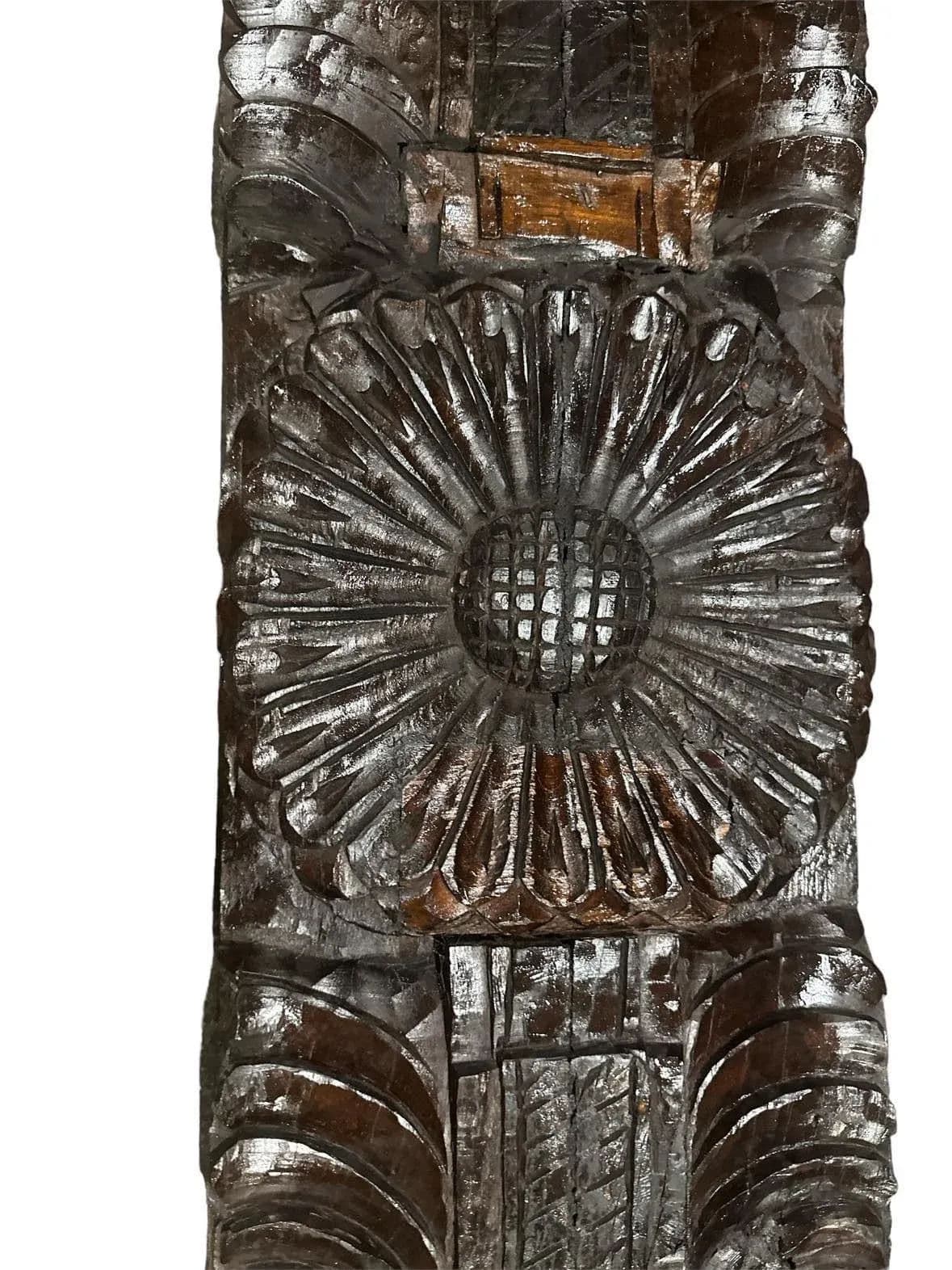 Heavily Carved Mexican Pedestal or Plant Stand - Thumbnail 3