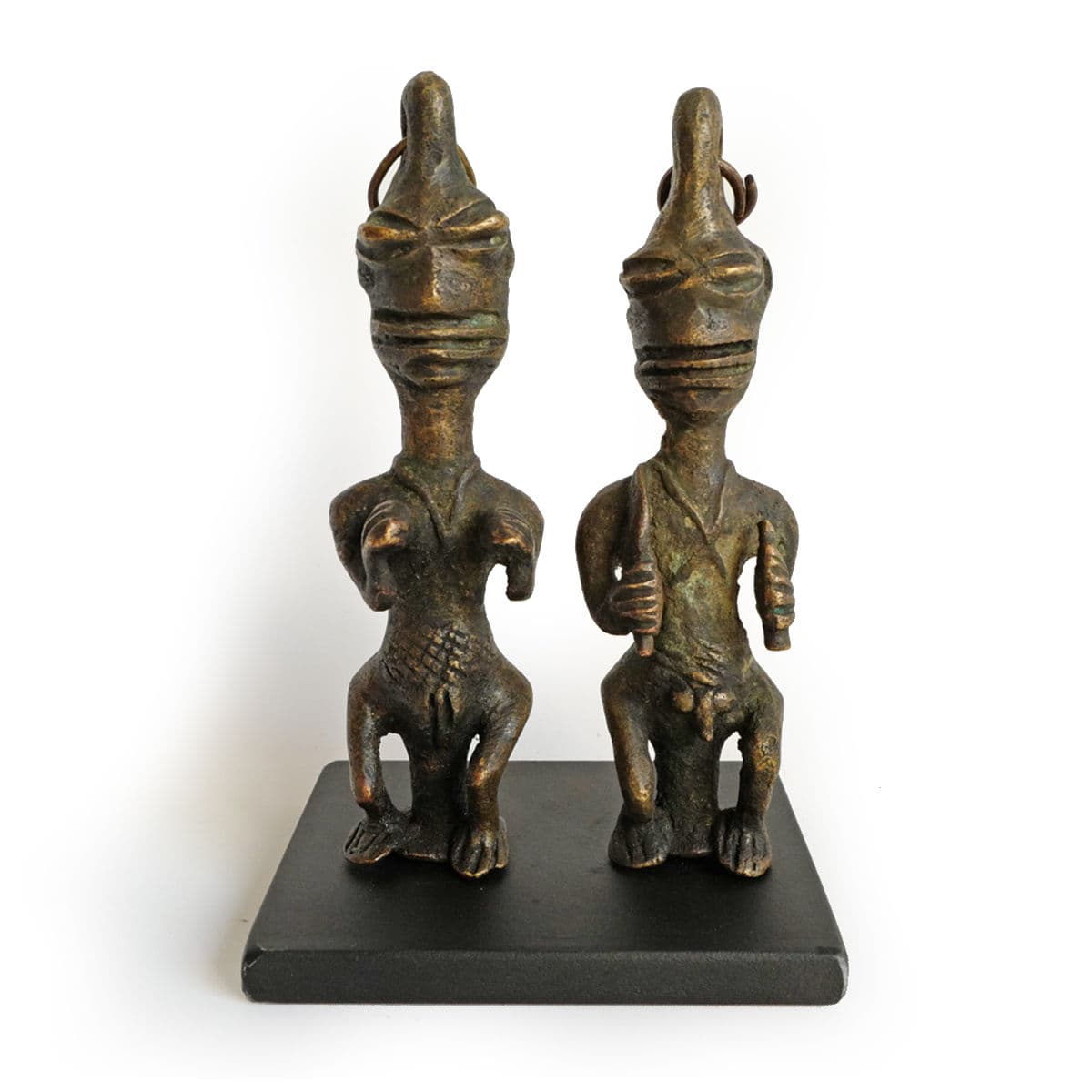 Bronze Ogboni Edan Staff Figures - Thumbnail 3