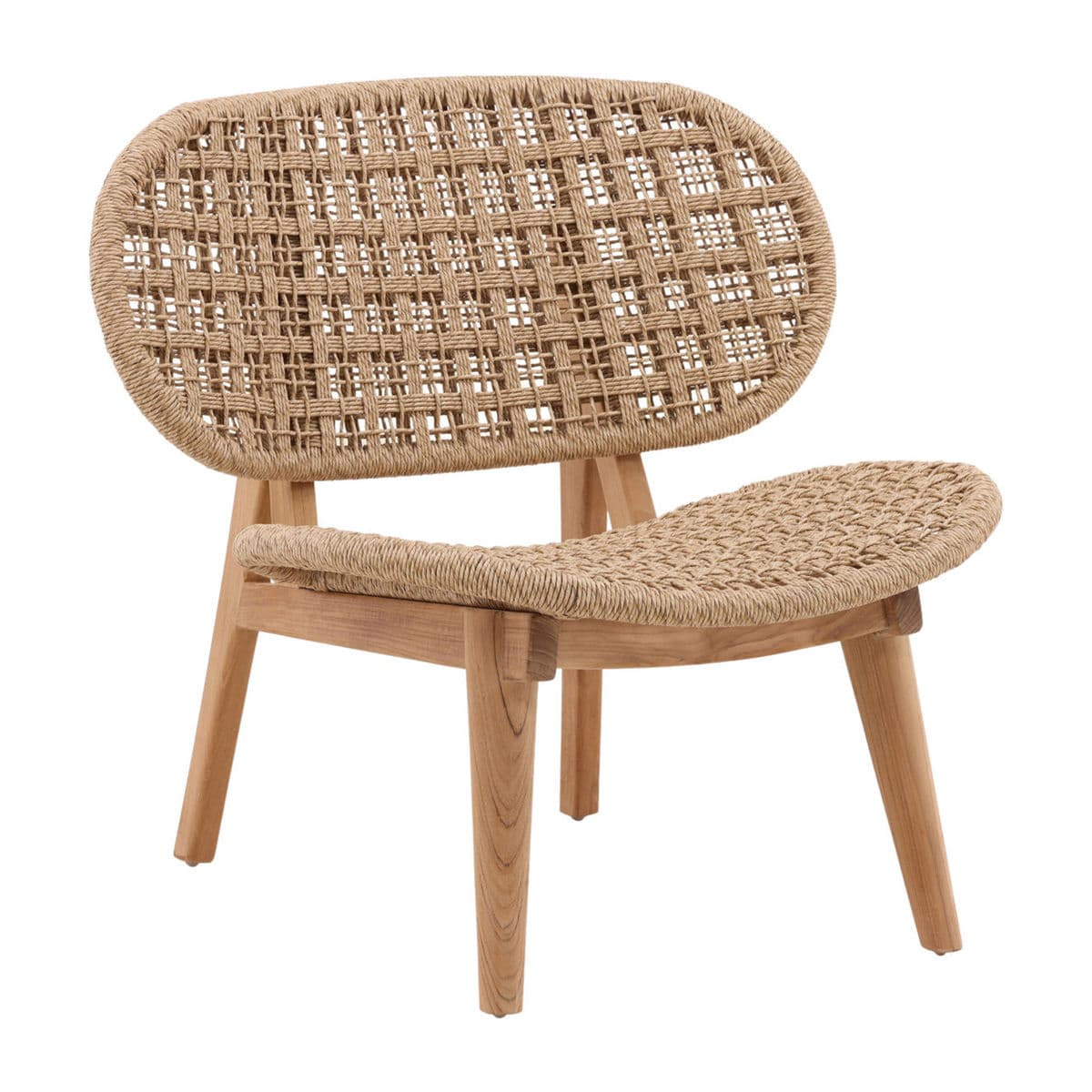 Outdoor Oval Woven Easy Chair - Thumbnail 3