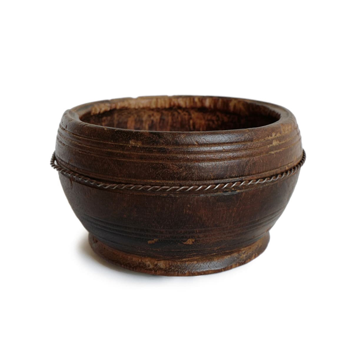 Vintage Small Nepal Wood Bowl - Thumbnail 3