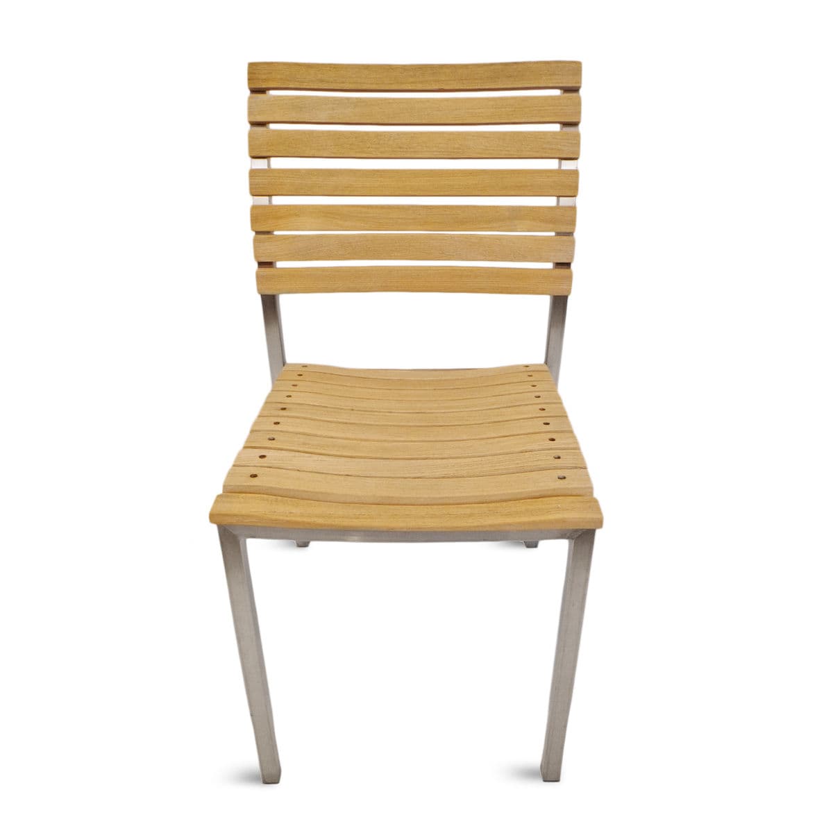 Teak Slat Simple Chair - Thumbnail 3