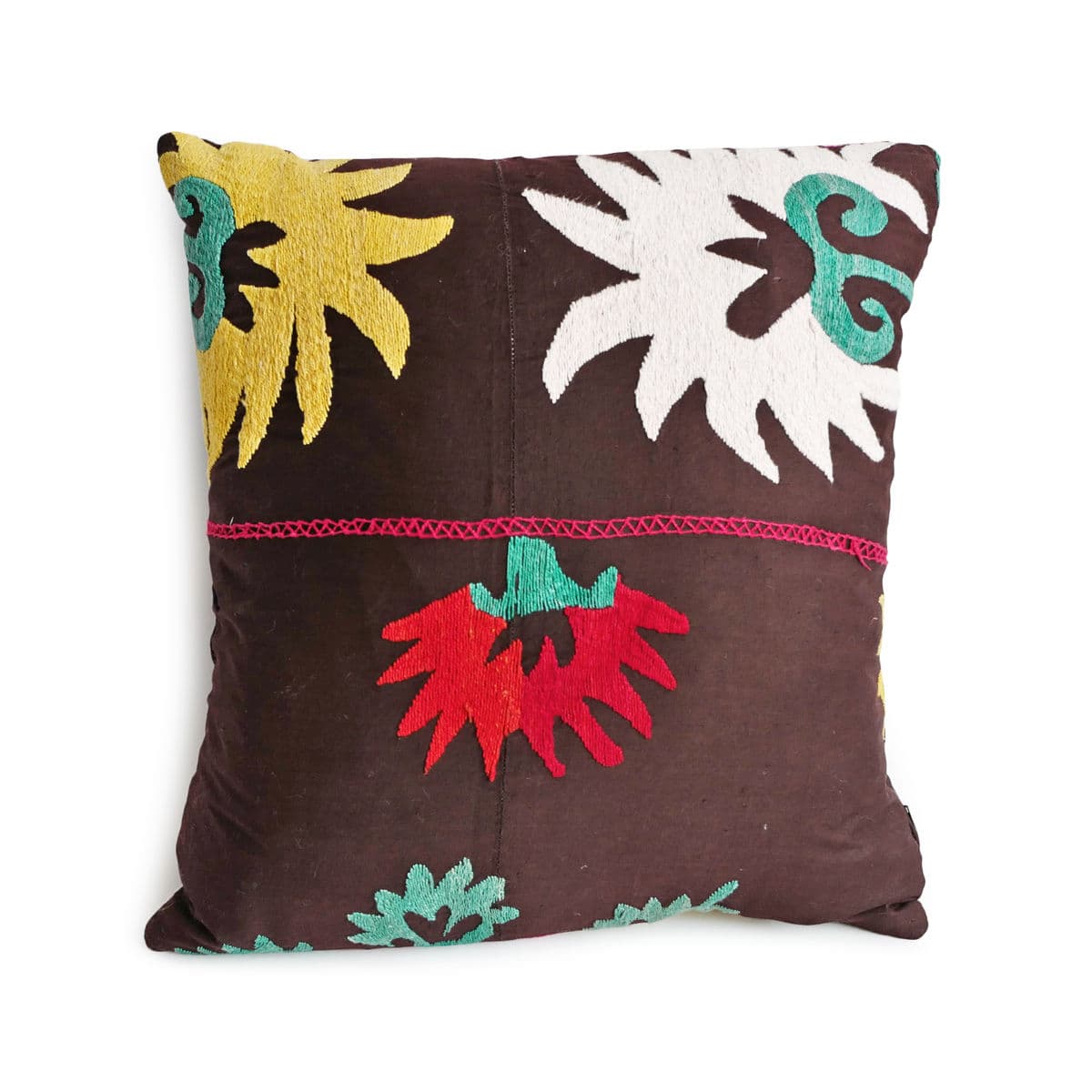 Vintage Suzani Embroidered Pillow - Thumbnail 3