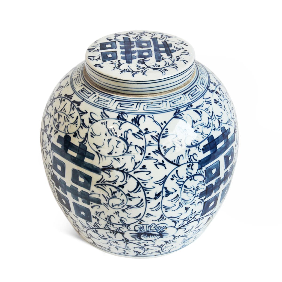 Blue & White Chinese Porcelain Urn - Thumbnail 3