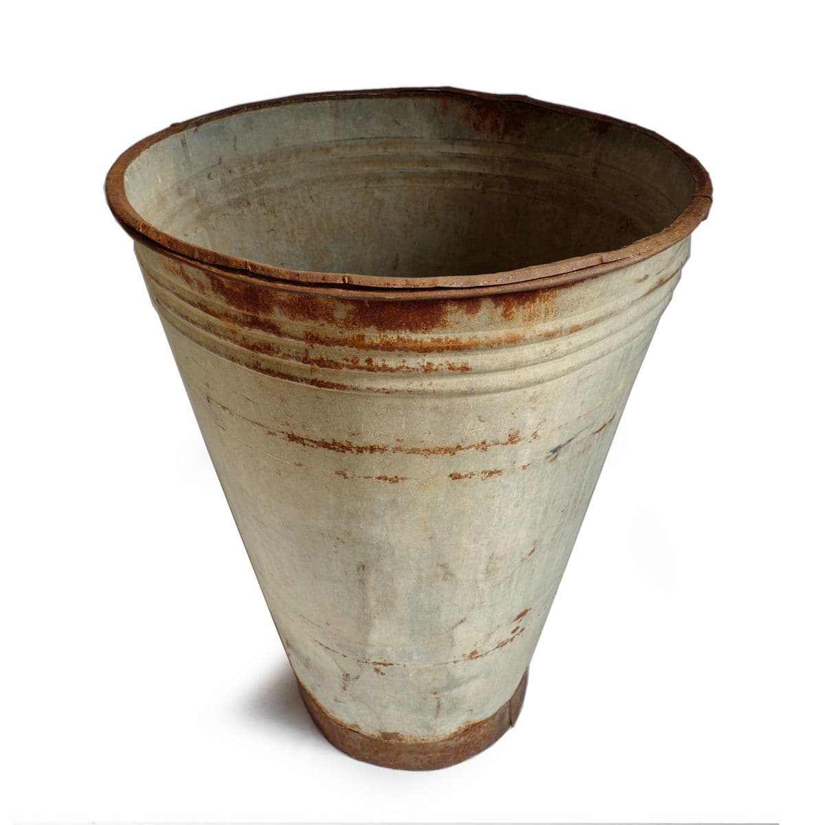 Vintage Large French Galvanized Bin - Thumbnail 3