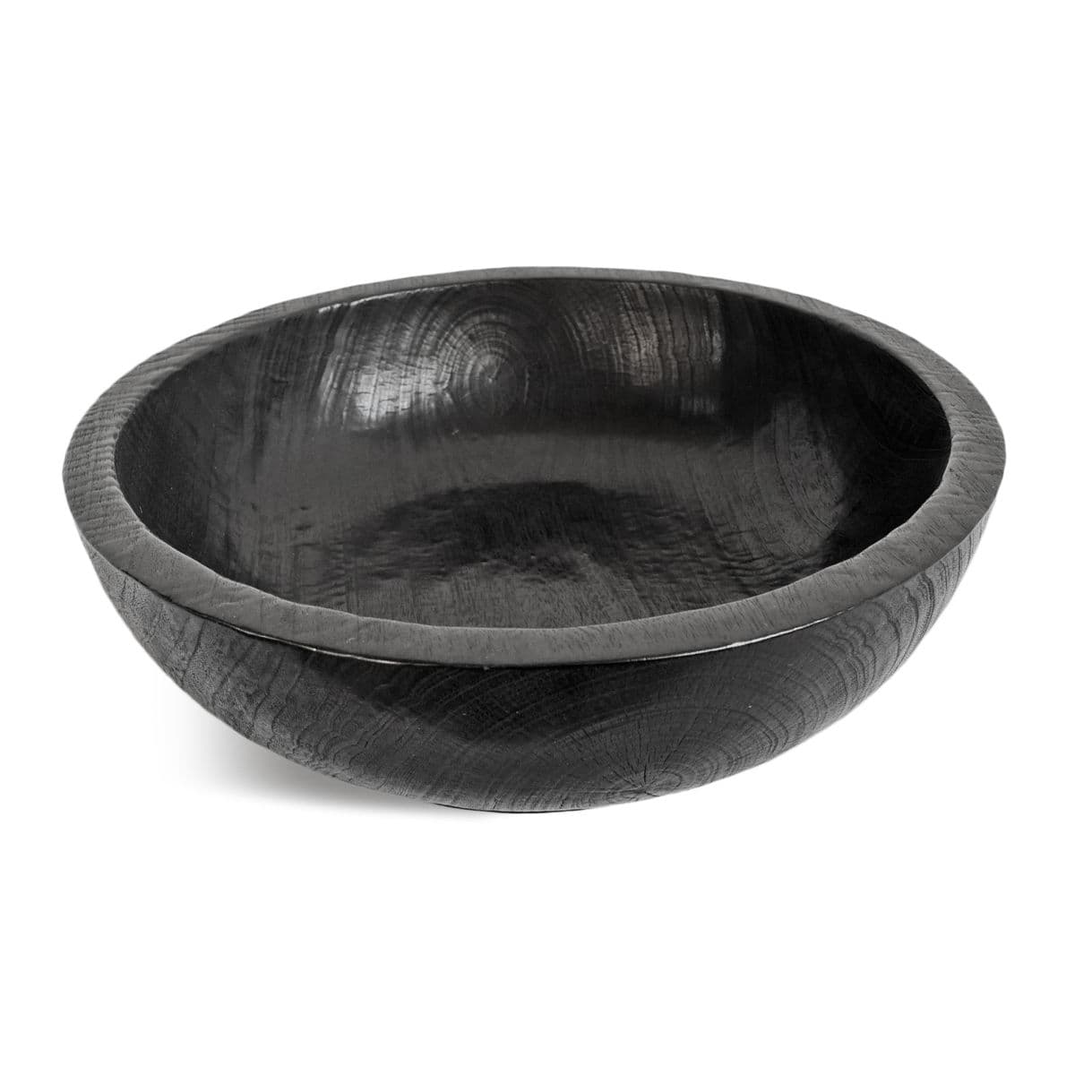 Java Ebony Teak Wood Bowl - Thumbnail 3