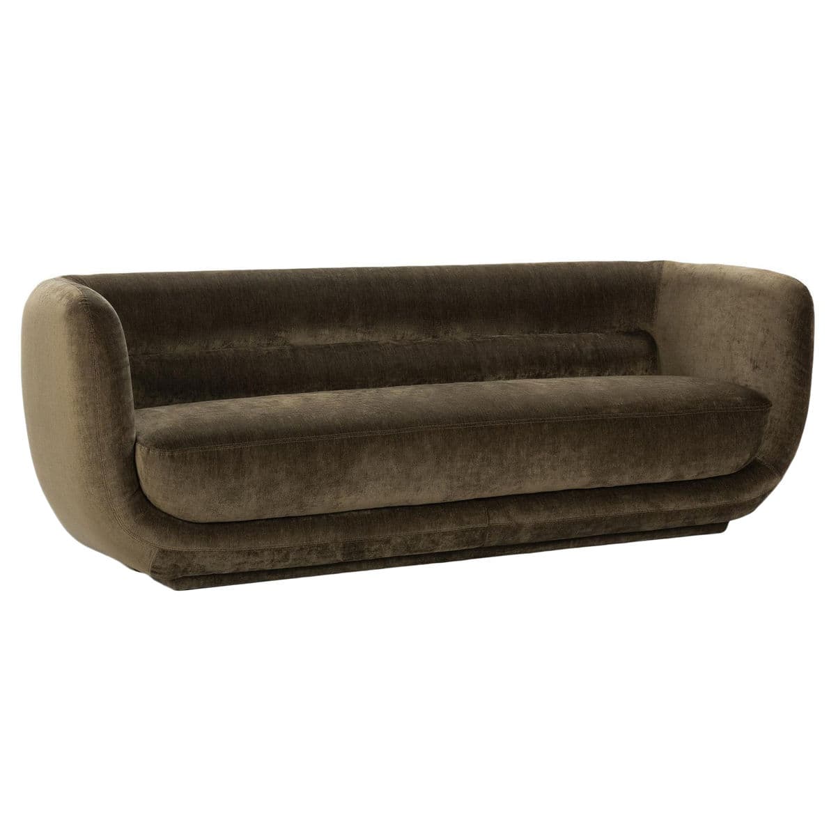 Mod Olive Velvet Sofa - Thumbnail 3