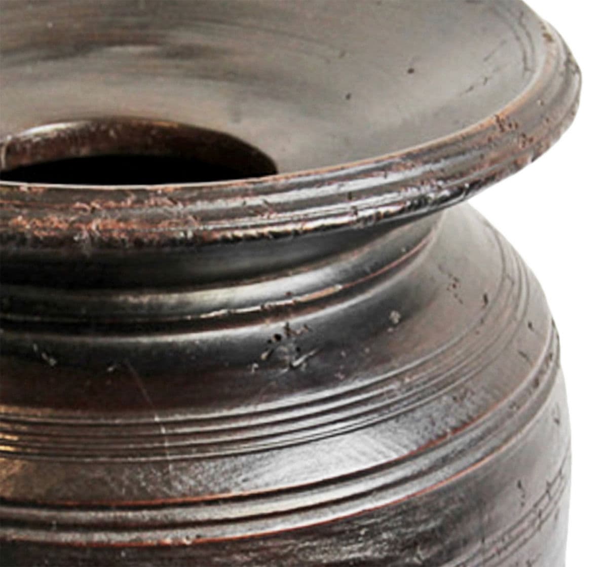 Vintage Large Wood Vessel Nepal - Thumbnail 3