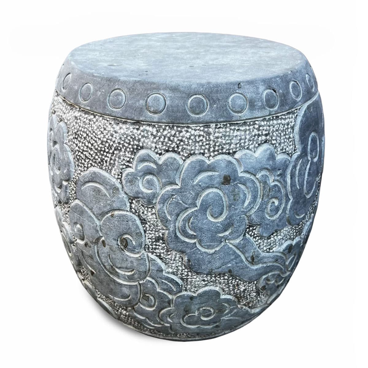 Vintage Stone Barrel Stool - Thumbnail 3