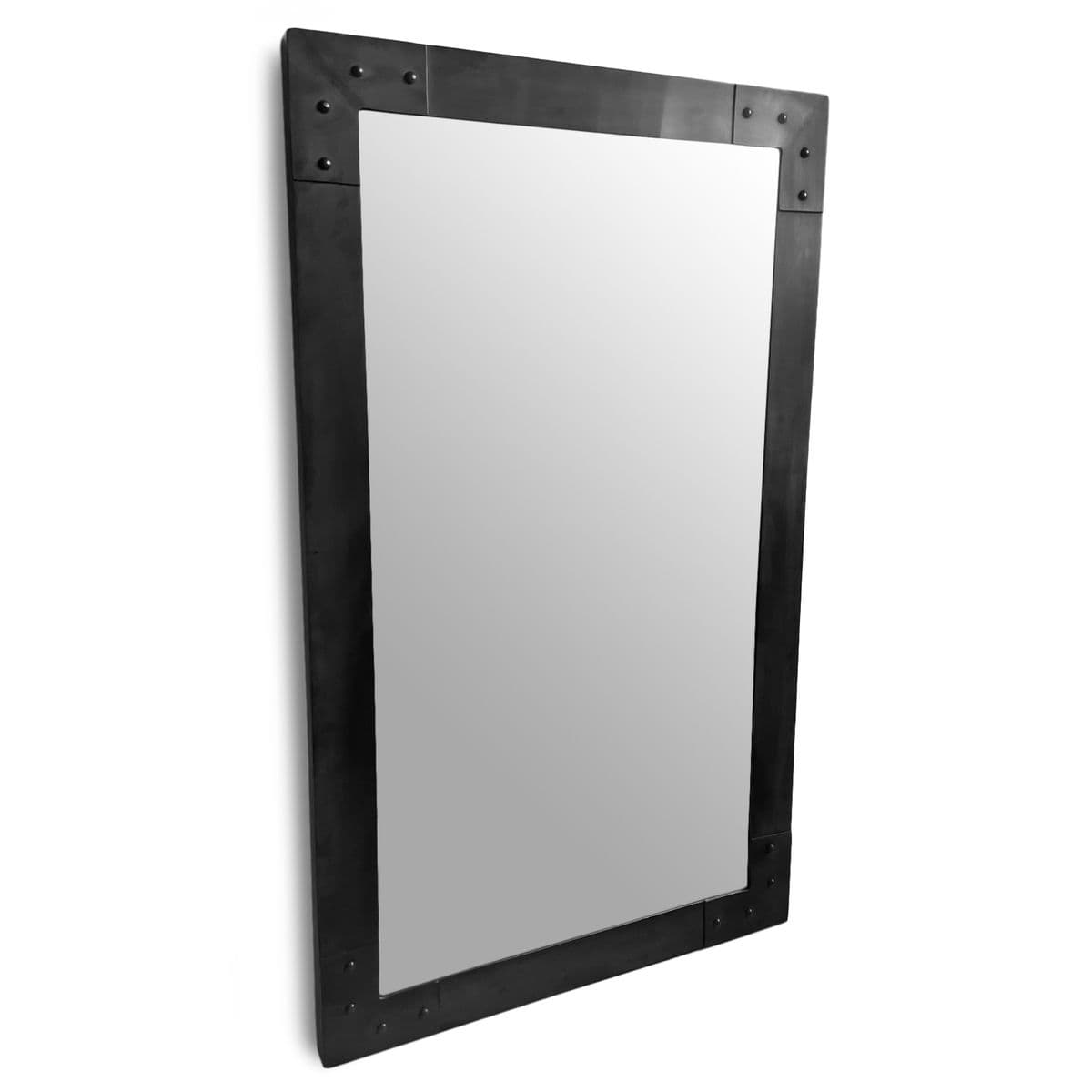 Black Solid Iron Rivet Mirror - Thumbnail 3