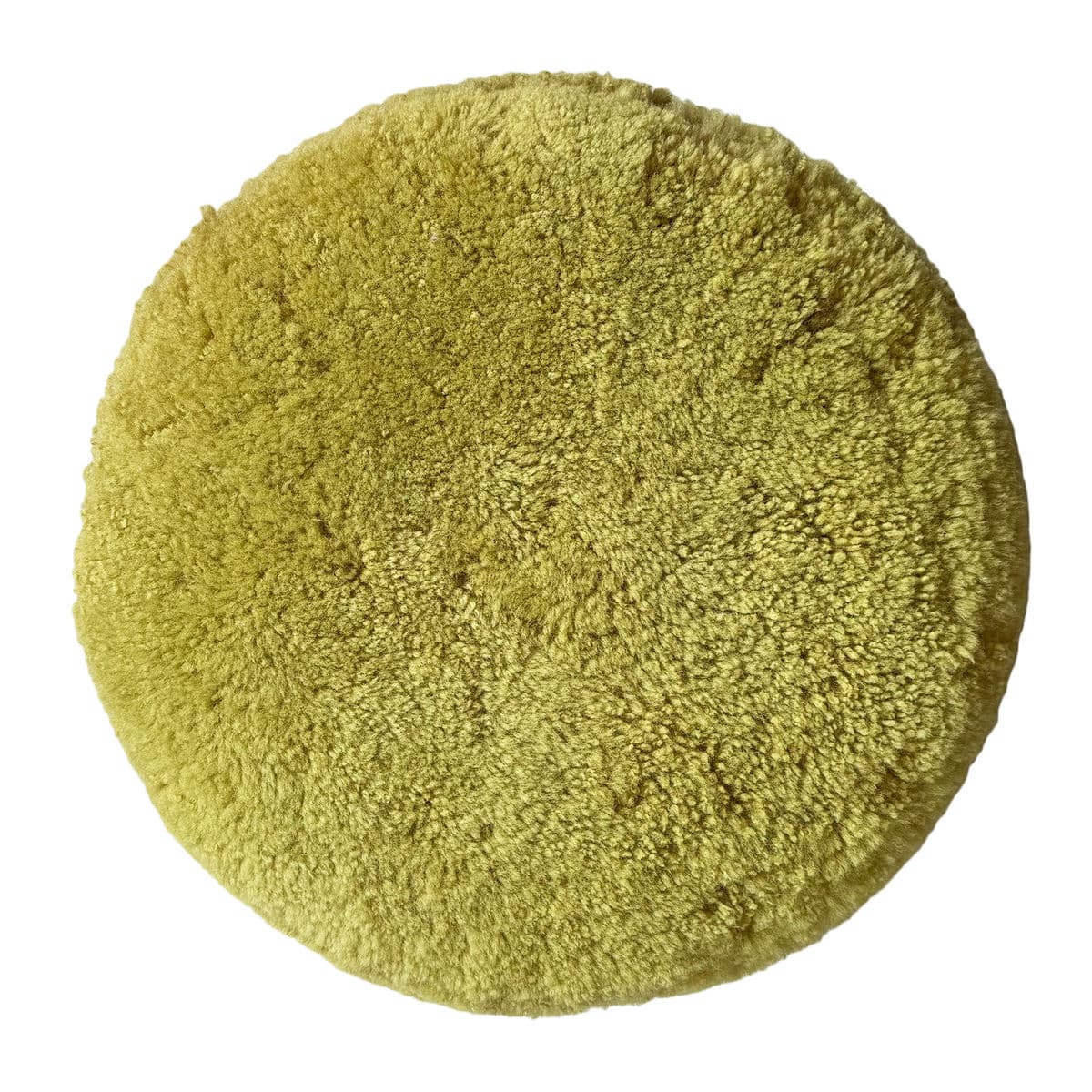 Honey Lime Shearling Wool Pouf - Thumbnail 3