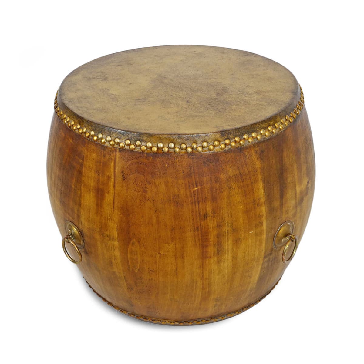 Natural Wood Drum Coffee Table - Thumbnail 3
