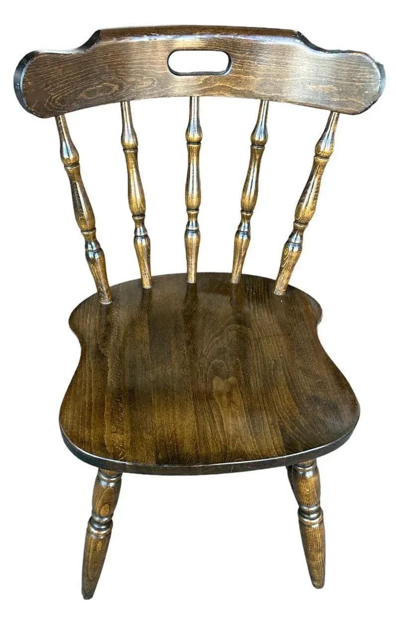 Solid Oak Pub Chairs - Set of 4 - Thumbnail 3