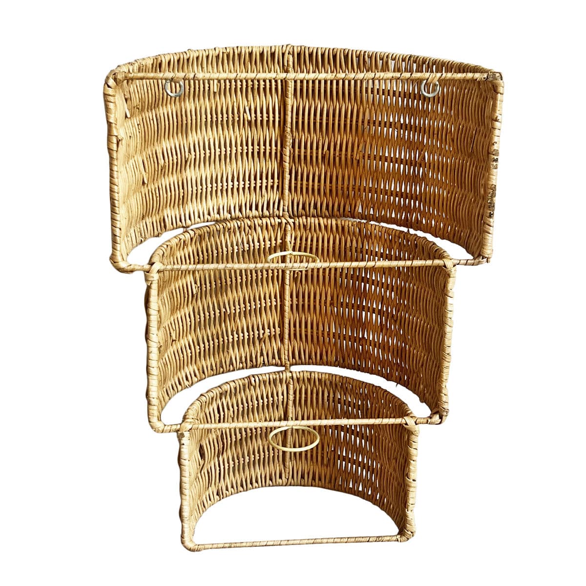 Natural Wicker Stack Wall Sconce - Thumbnail 3