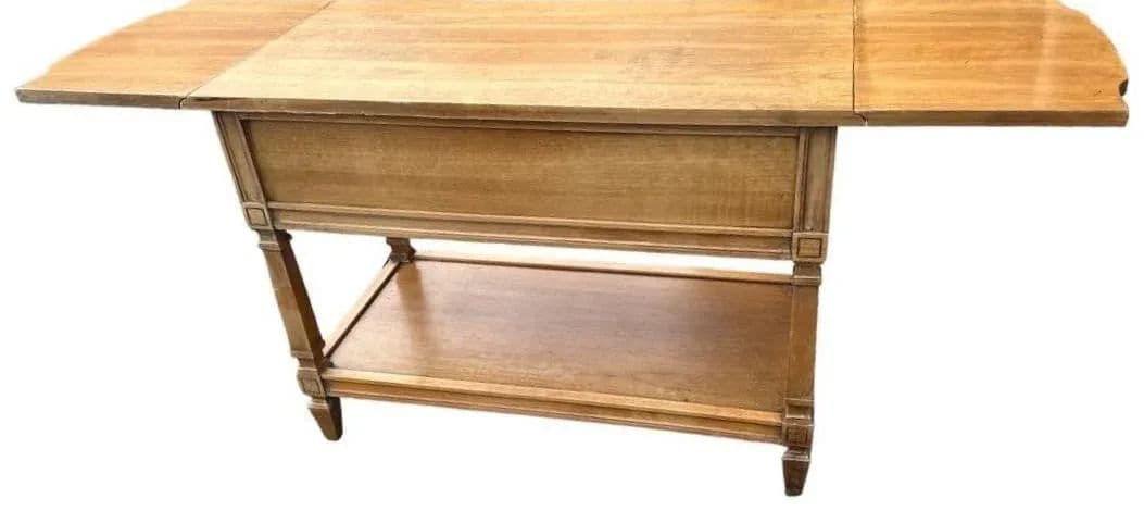 Thomasville Neoclassical Walnut Dropleaf Server - Vintage Mid 20th Century - Thumbnail 3