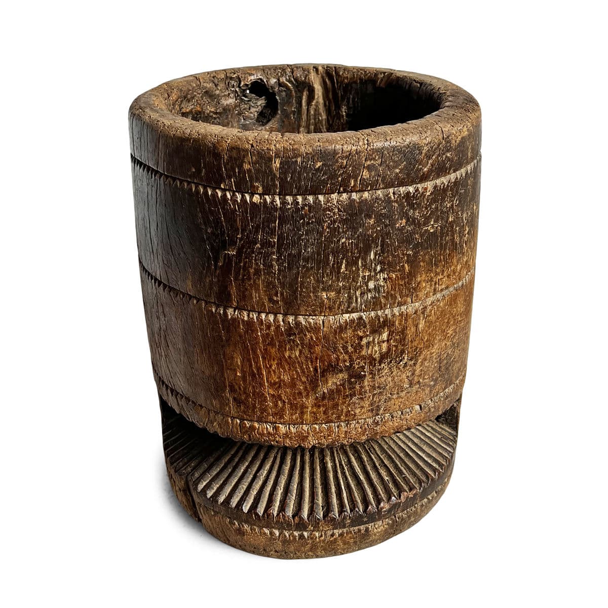 Old India Wood Pestle Pot - Thumbnail 3