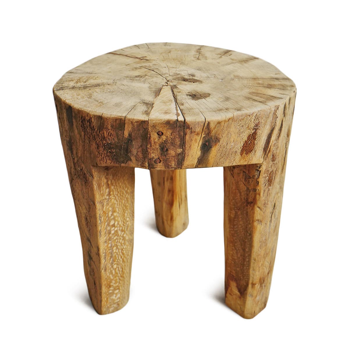 Rustic Naga Three Leg Wood Table - Thumbnail 4