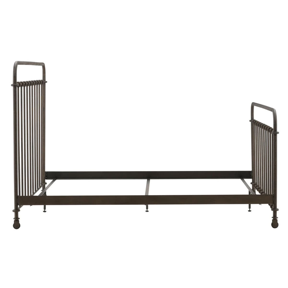 Vintage Style Iron Caster Queen Bed - Thumbnail 4