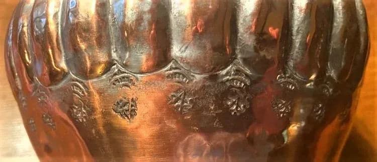 Vintage Egyptian Hammered Copper Wide Mouth Vase - Mid 20th Century - Thumbnail 4
