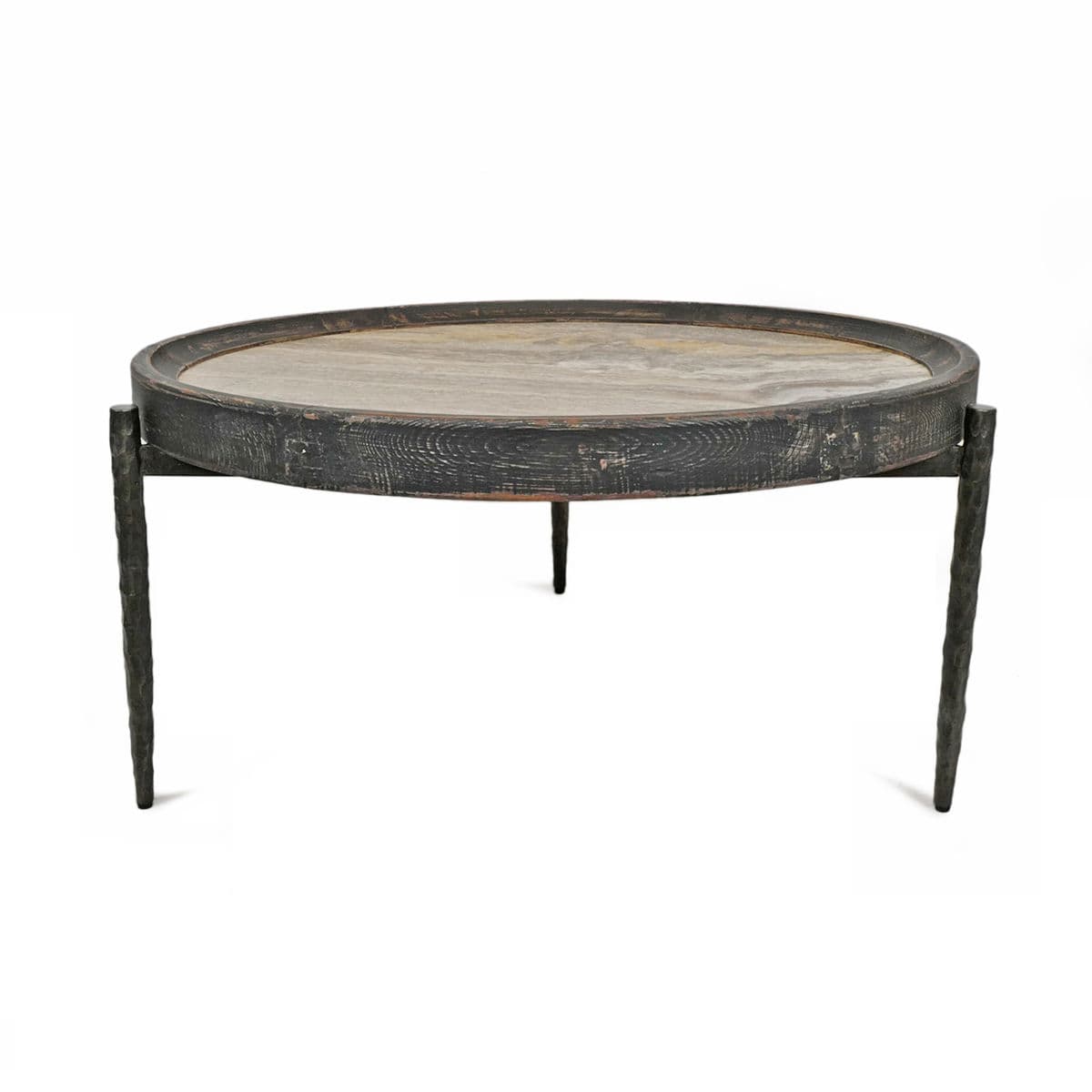 Alpine Marble & Elm Coffee Table - Thumbnail 4