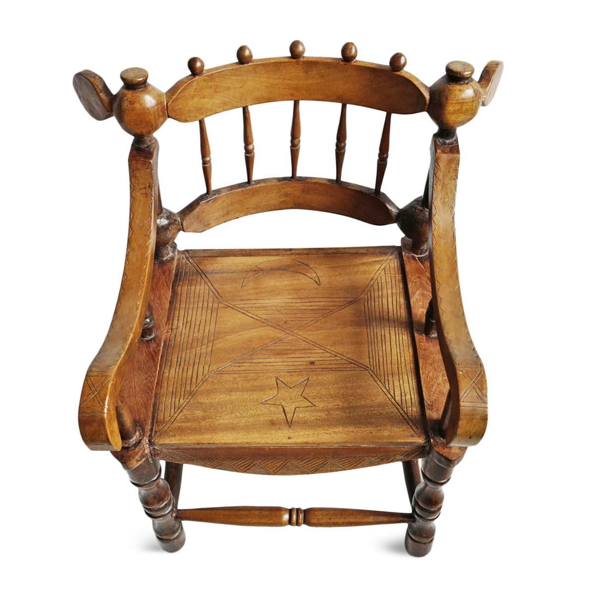 Antique Baule Chief Arm Chair - Thumbnail 4
