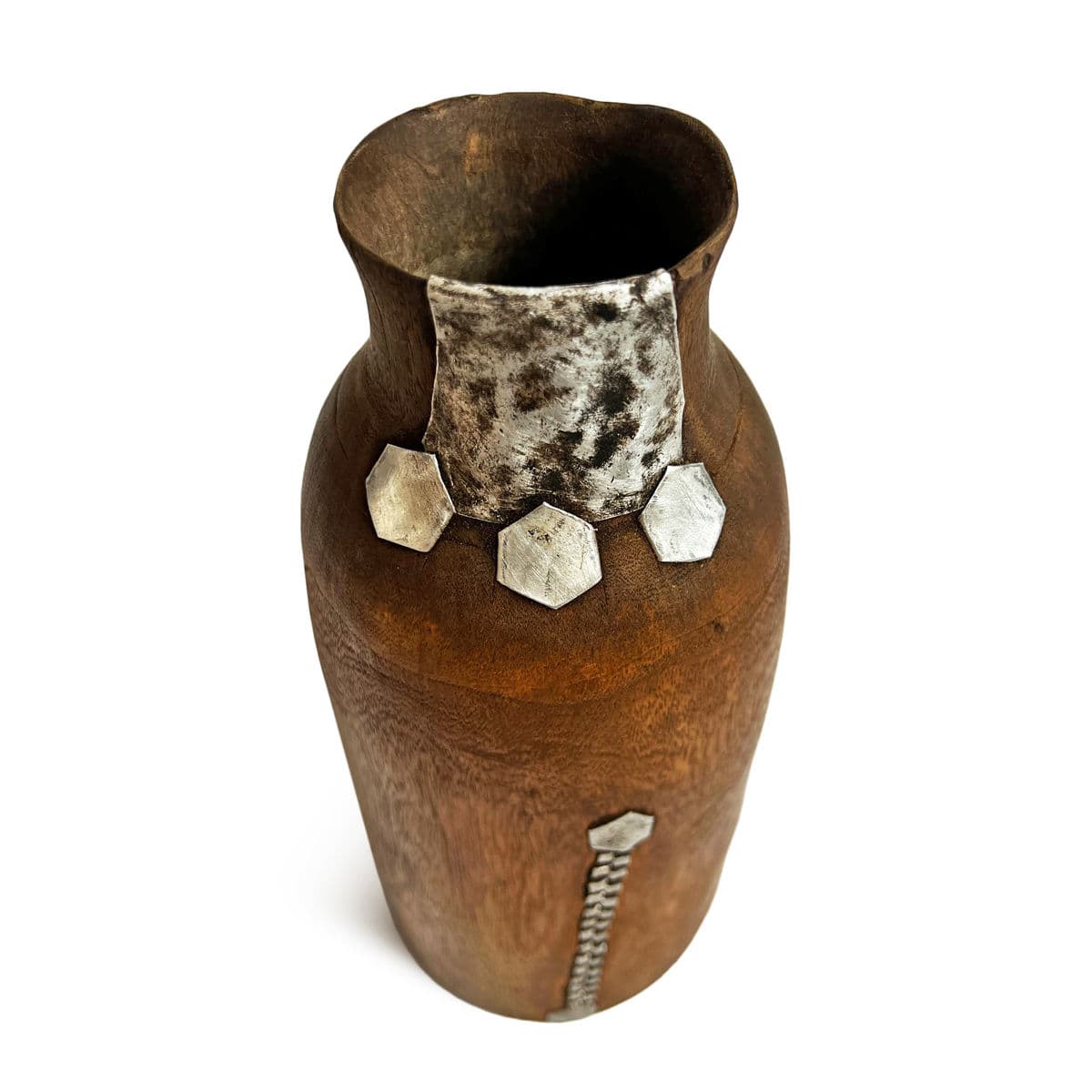 Vintage Tutsi Wood Pot - Thumbnail 4