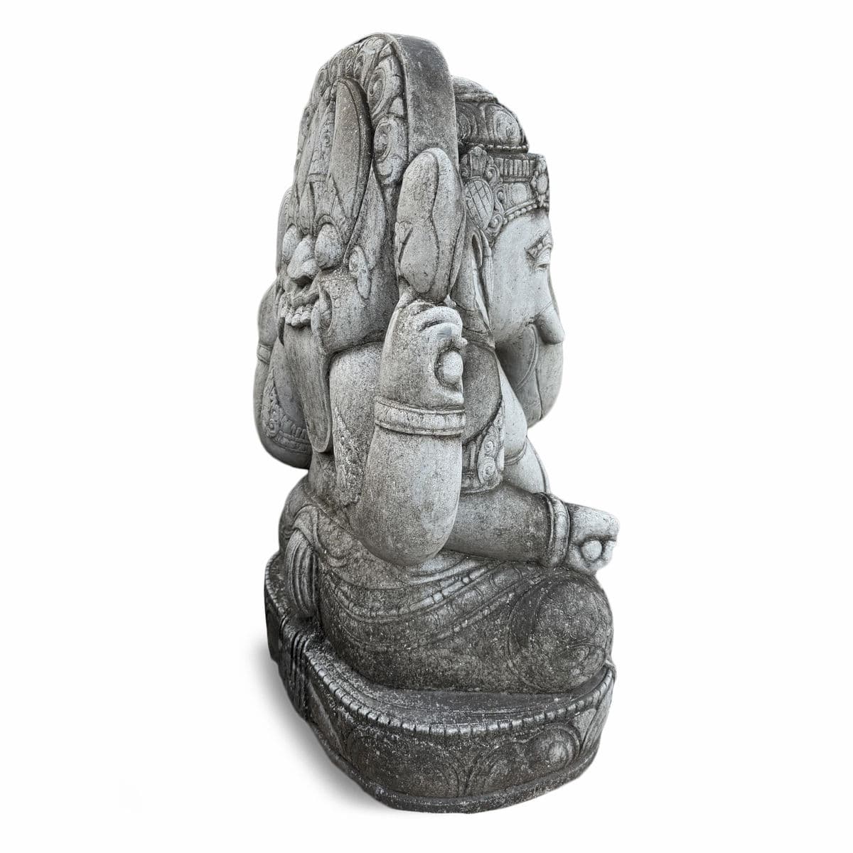 Antique Carved Stone Ganesha Statue - Thumbnail 4