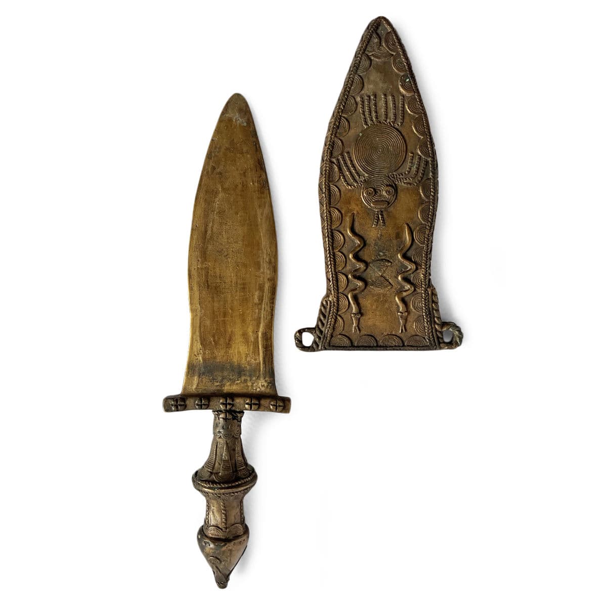 Antique Akan Ashanti Bronze Ceremony Knife - Thumbnail 4