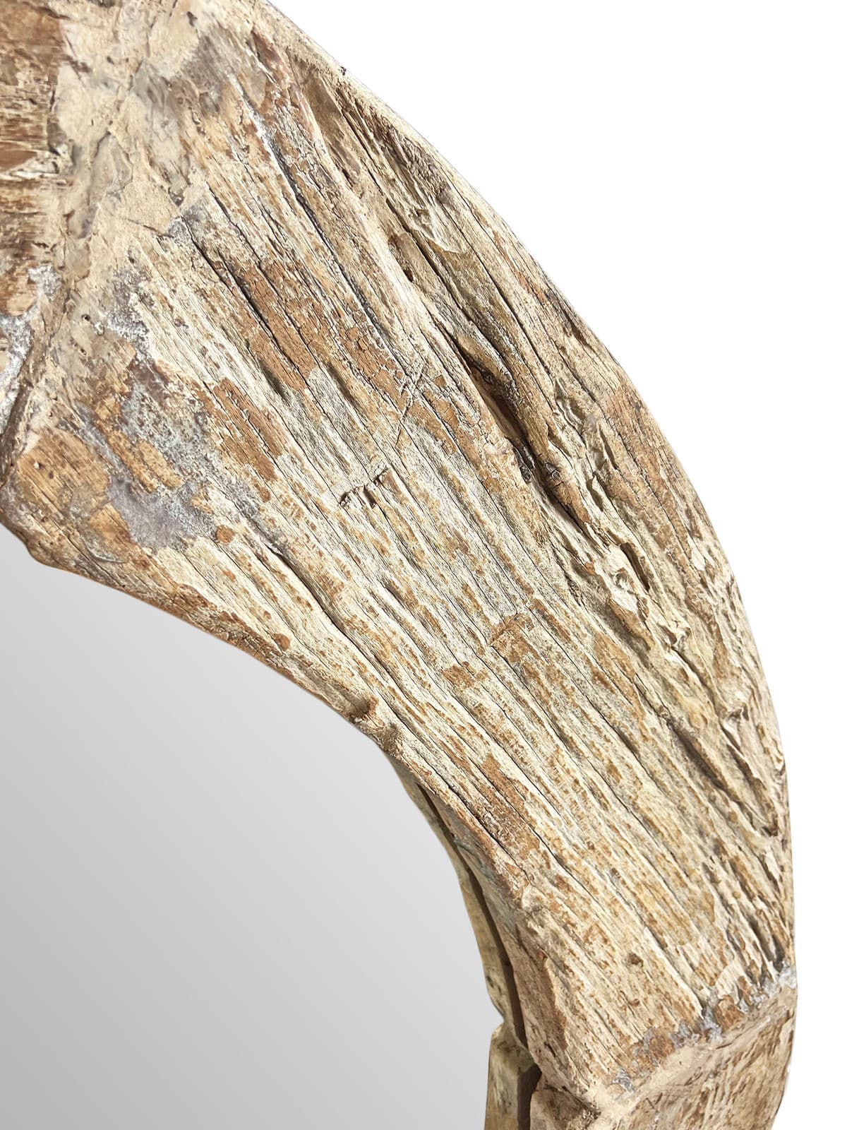 Large Wood Wheel Mirror - Thumbnail 4