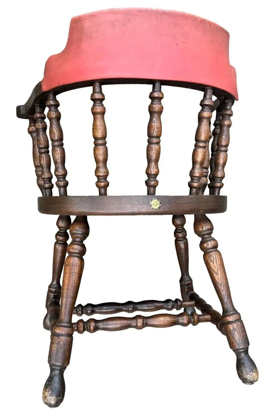 Vintage 1950s Oak Tavern Chairs by Buckstaff of Oshkosh - Set of 4 - Thumbnail 4