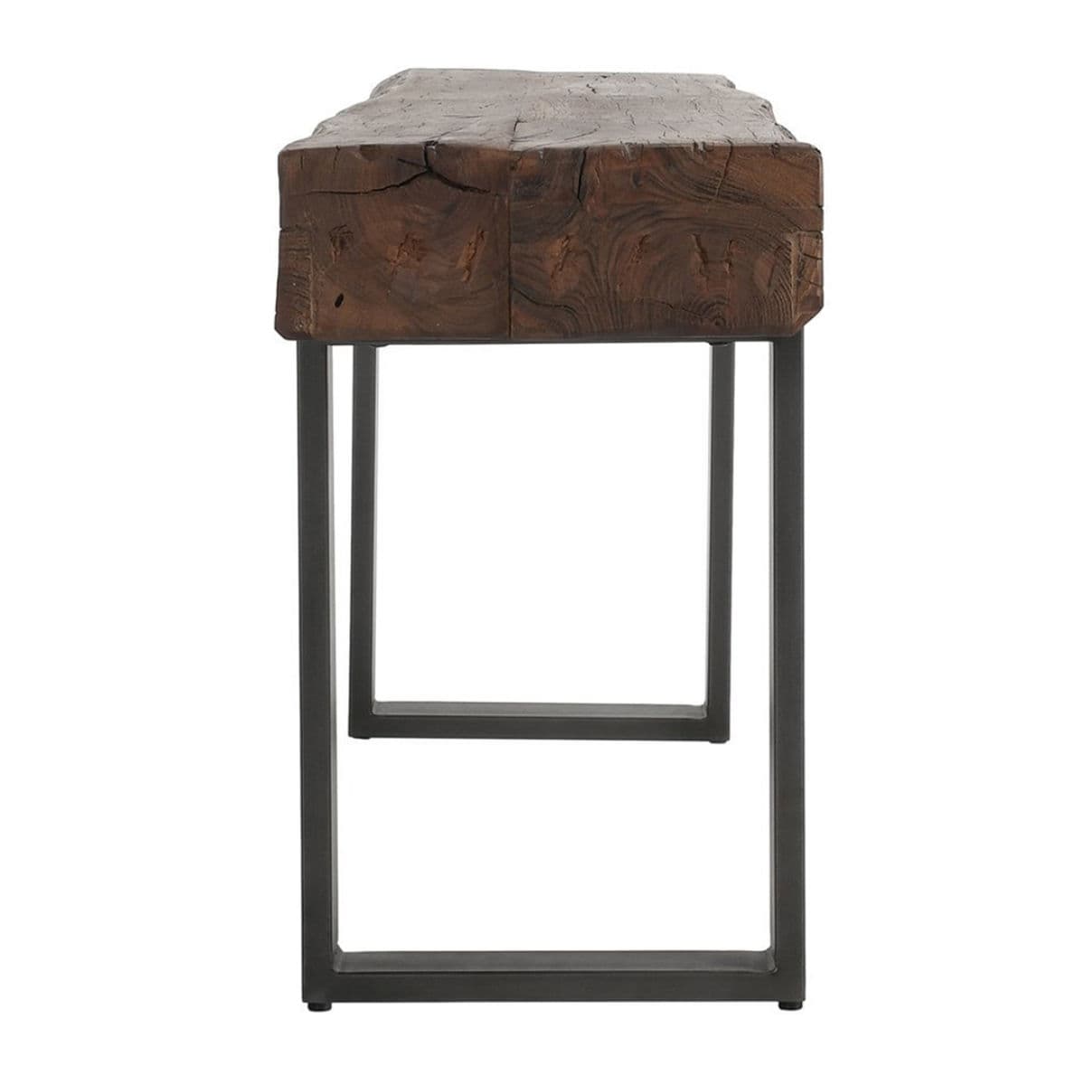 Reclaimed Wood Beam & Iron Console - Thumbnail 4