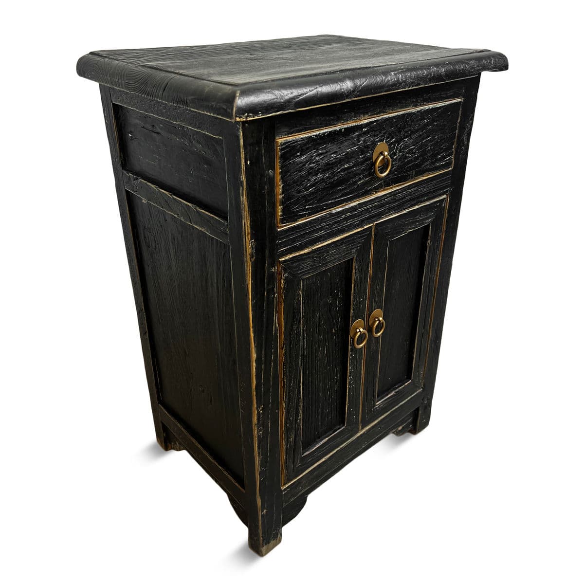Black Worn Elm Nightstand - Thumbnail 4