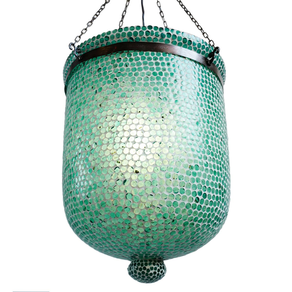 Blue Mosaic Bucket Pendant Large - Thumbnail 4