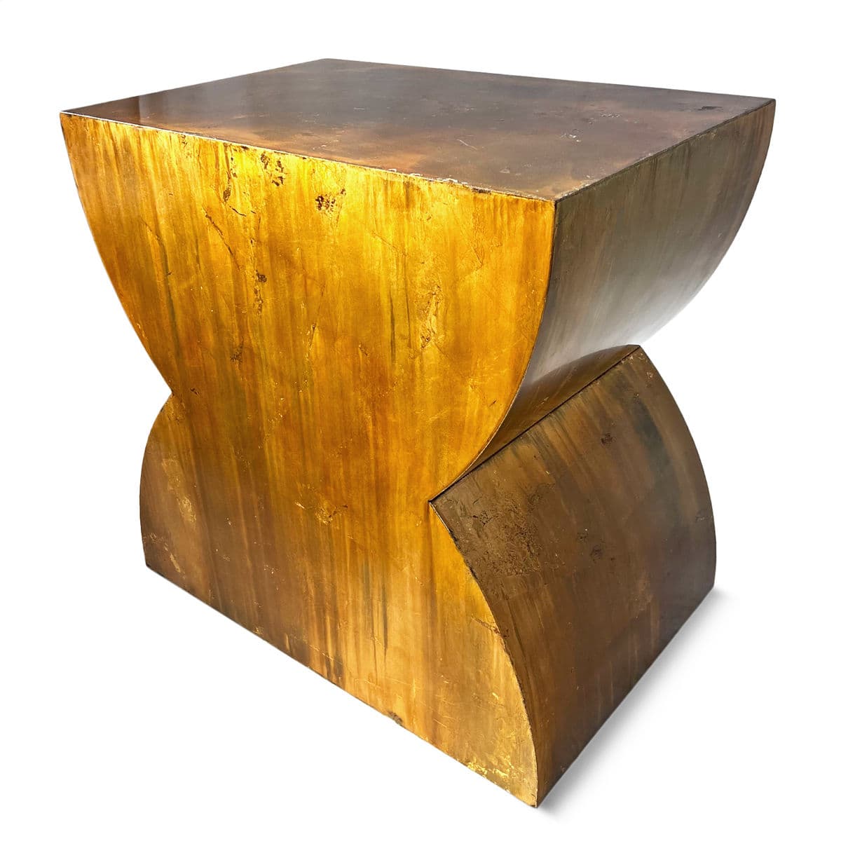 Gold Glazed Modern Iron Hourglass Table - Thumbnail 4