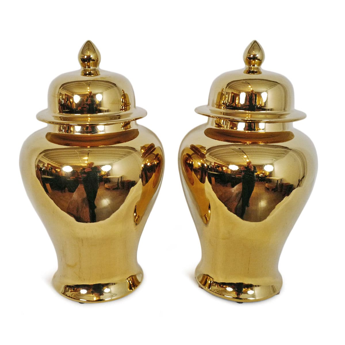 Metallic Gold Ginger Jar - Thumbnail 4