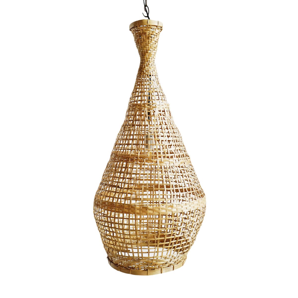 Bamboo Fish Basket Pendant Light Small - Thumbnail 4