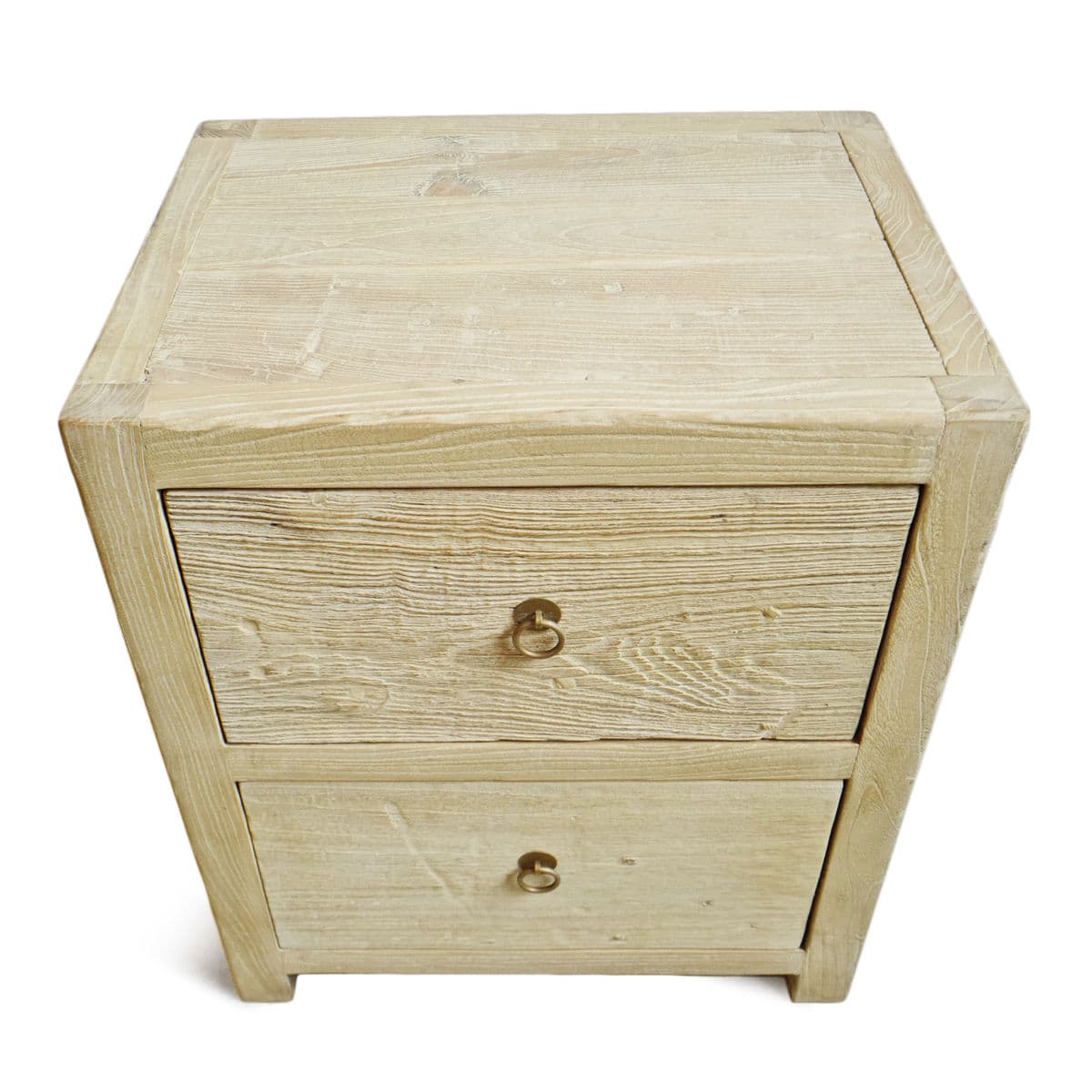 Simple Elm 2-Drawer Bedside Cabinet - Thumbnail 4