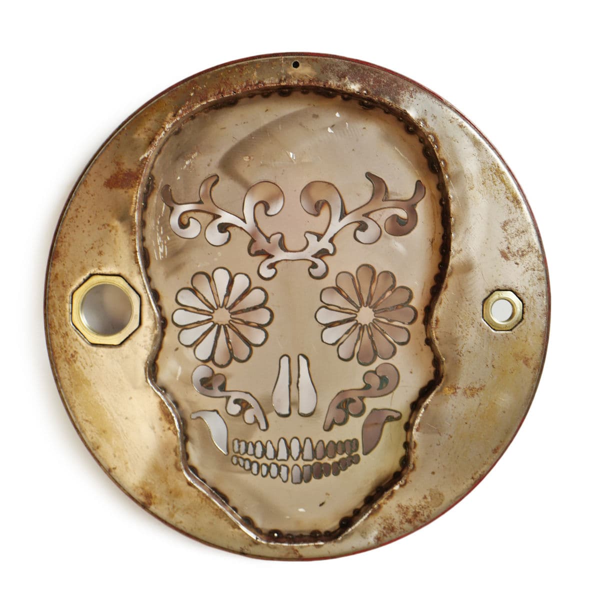 Industrial Pop Art Iron Skull Red & Blue - Thumbnail 4