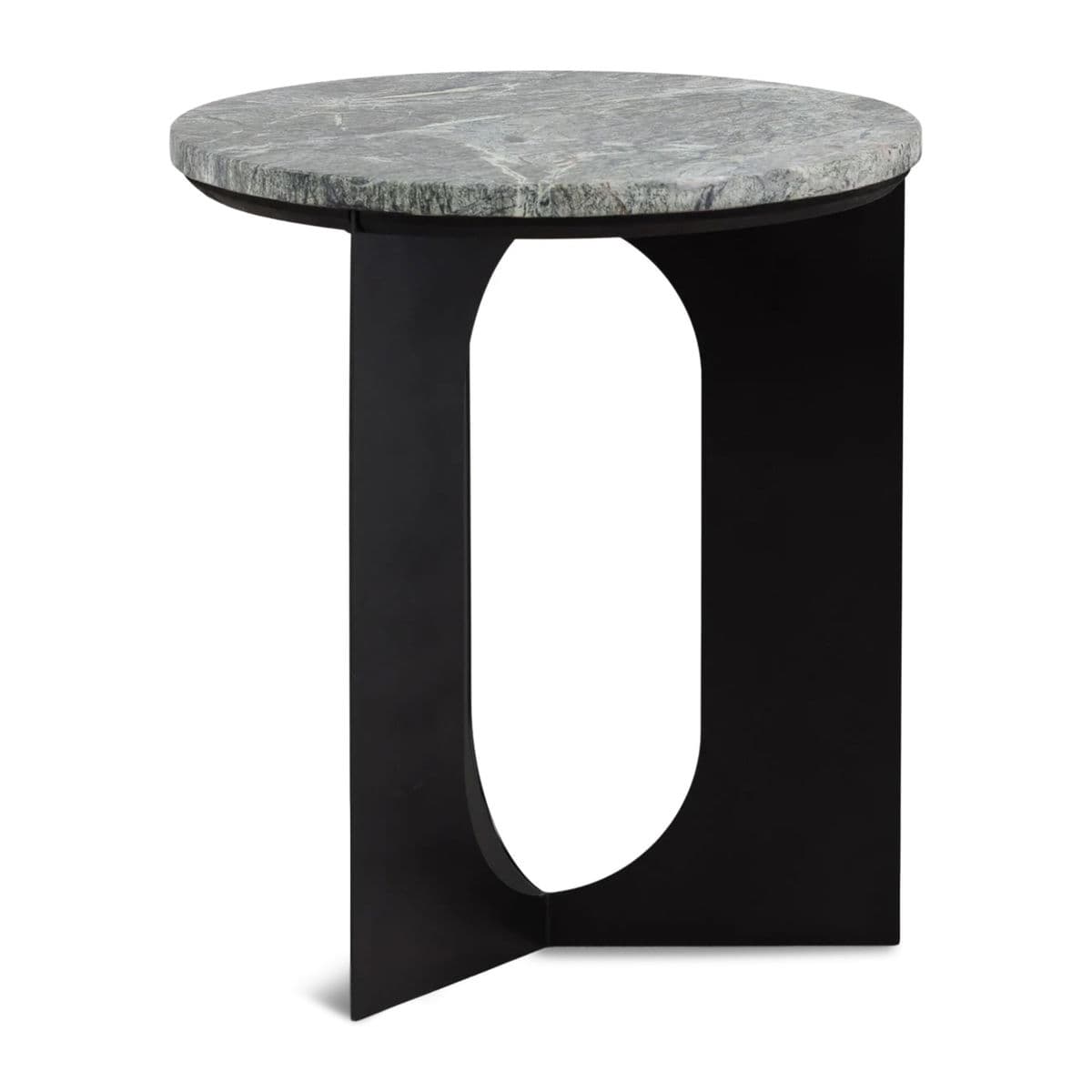 Taurus Marble & Iron Side Table - Thumbnail 4